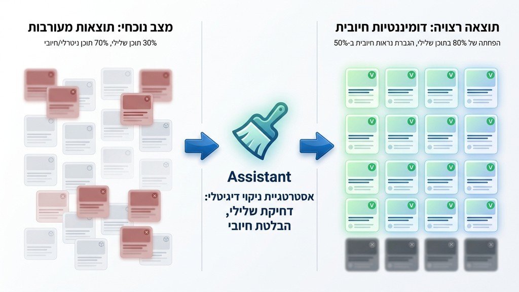 הסרת תוצאות שליליות ודחיקתן במנועי חיפוש