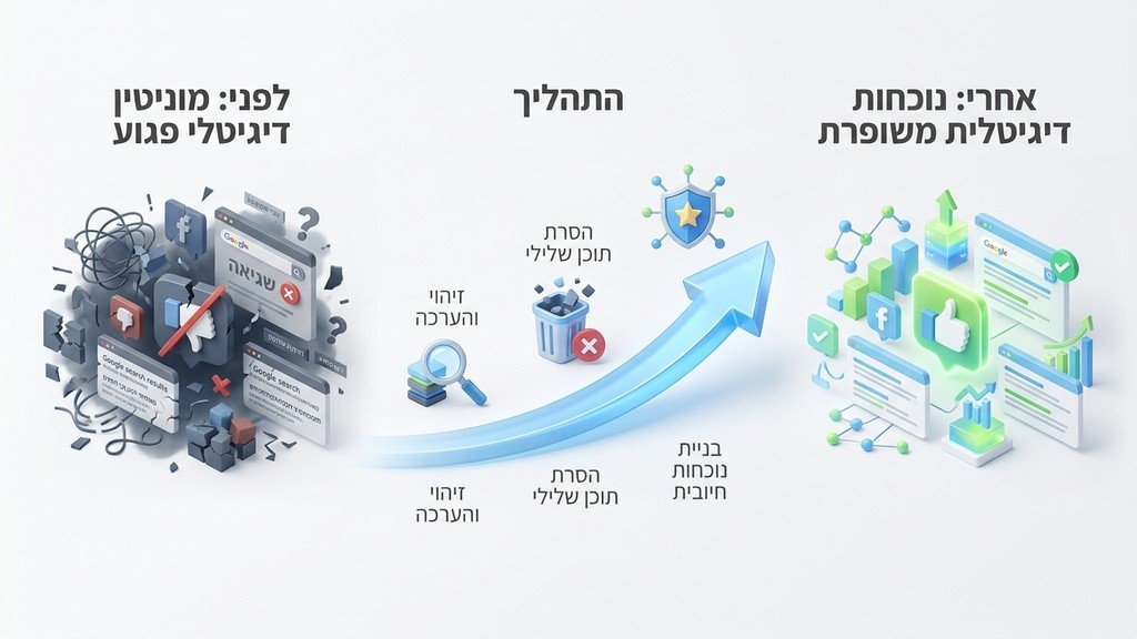 גרף המציג עלייה במוניטין חיובי ברשת