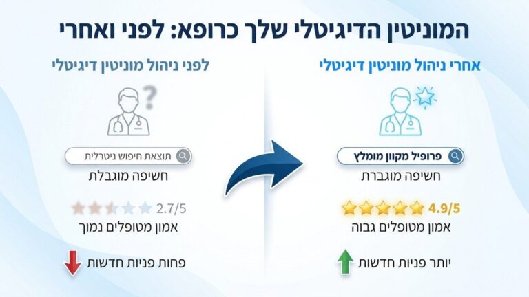 ניהול מוניטין לרופאים ושיפור תדמית דיגיטלית