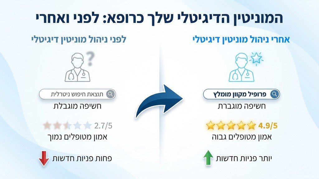 ניהול מוניטין לרופאים ושיפור תדמית דיגיטלית