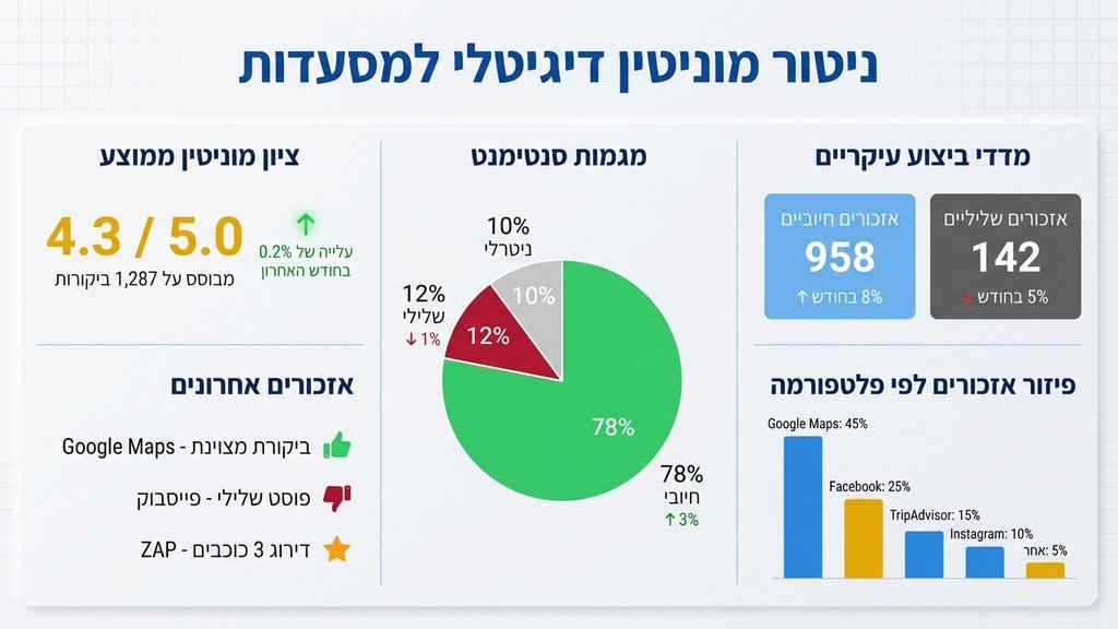 ניהול מוניטין למסעדות - איתור סכנות דיגיטליות