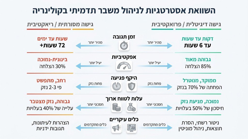 השוואת דרכי פעולה במשברים תדמיתיים למסעדות