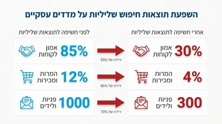 השפעת תוצאות חיפוש שליליות על מותגים ועסקים