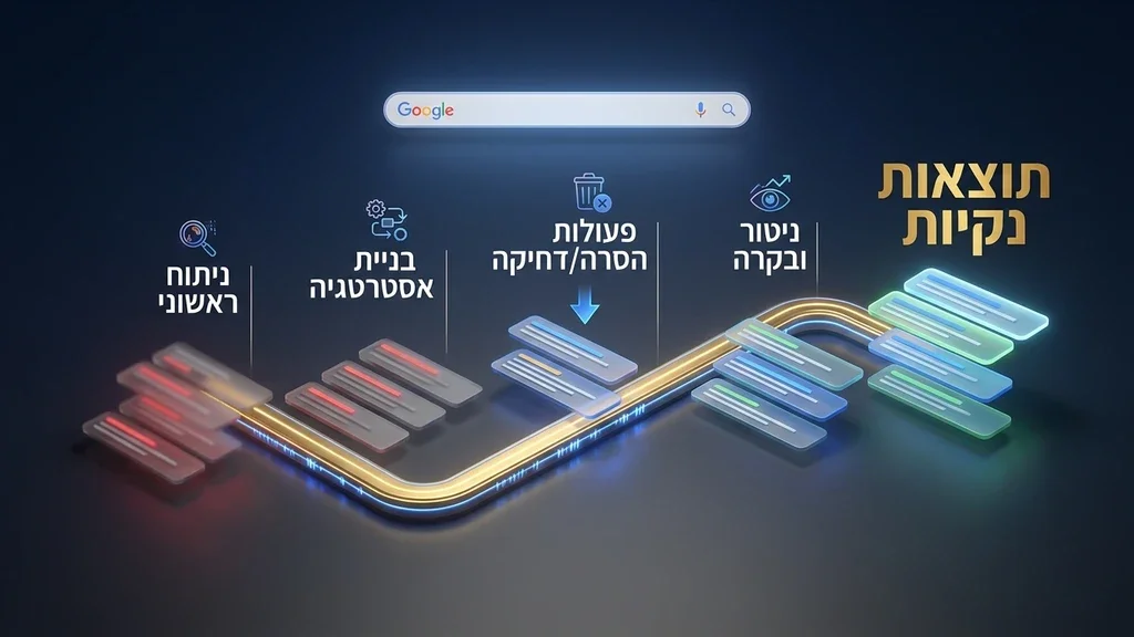 לוח זמנים לניקוי תוצאות חיפוש בגוגל