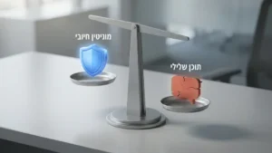 מאזניים שקולים המסמלים קבלת החלטות בניהול תדמית