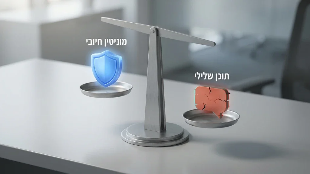אחרי טבלת ההשוואה של שיטות ההתמודדות מאזניים שקולים המסמלים קבלת החלטות בניהול תדמית